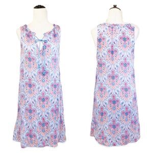 VICTORIA’S SECRET Blue Paisley Print Short Nightgown Sleeveless Size Small New